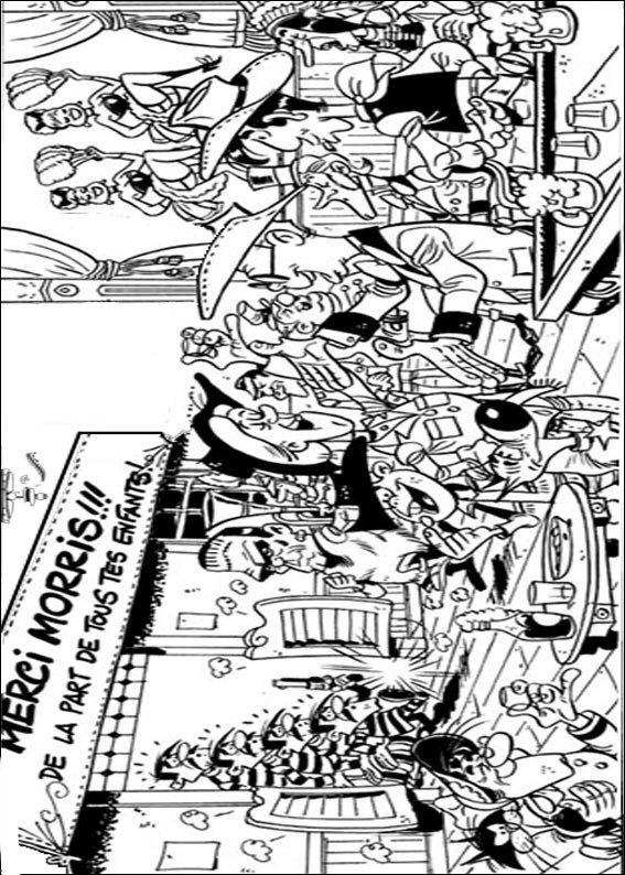 Plansa de colorat cu Lucky Luke 6 56